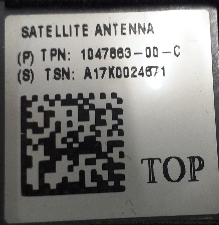 1 1047863-00-CテスラモデルX衛星アンテナユニット1047863-00-C